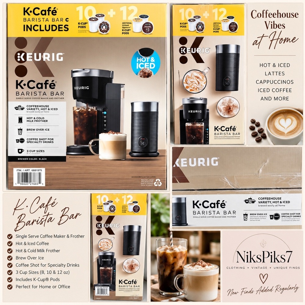 Keurig K-Café Barista Bar Coffee Maker & Milk Frother Hot Iced Open Box